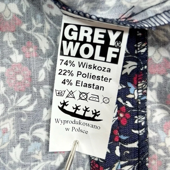 GREY WOLF Women’s Short Sleeve Fit & Flare European Polish Brand‎ Navy Floral 10 - Picture 10 of 13